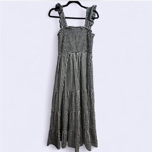Accessorize Black and White Gingham Maxi Dress